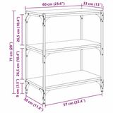 vidaXL Boekenkast Zwart eiken 70.5 x 33 x 40 cm