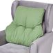 Homescapes Groen rugkussen – rugsteunkussen 68 x 58 cm met katoenen hoes
