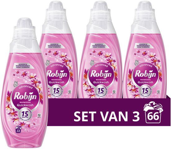 Robijn Advanced Quickwash Vloeibaar Wasmiddel - Sunset Bloom - 66 wasbeurten - Voordeelverpakking