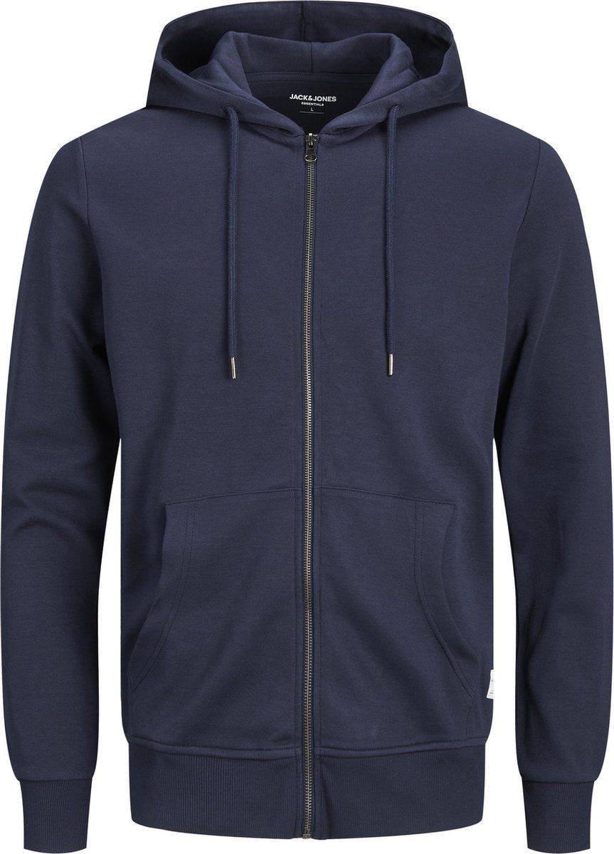 Jack & Jones Plus Size JACK&JONES PLUS JJEBASIC SWEAT ZIP HOOD NOOS PS - Navy Blazer - Mannen - Maat 4XL