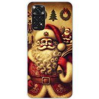 Xiaomi Bedrukt siliconen hoesje compatibel met Xiaomi Redmi Note 11 4G pere noel vintage
