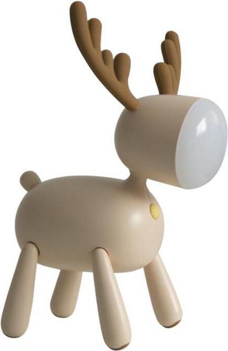 Andriez Hert Nachtlampje Dimbaar Kinder Eland Lamp Nachtlamp Leeslampje - Bruin