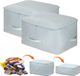 Goodivery ® Ruime Zelfcompressie Opbergtassen Set voor Dekbedden en Kleding - Grijs