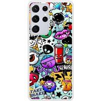 Samsung Galaxy S21 Graffiti 2 Verstevigd hoesje met sublimatie bedrukking