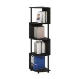 Furinno Econ 4-Tier Zigzag Hoekplank Boekenkast, Boekenplank, Espresso/Zwart