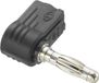 TRU COMPONENTS Banaanstekker Stekker, haaks Stift-Ø: 4 mm Zwart 1 stuk(s)
