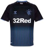 Hummel Rangers FC 2019/20 Uitshirt Zwart Gestreept Polyester Korte Mouw S Unisex