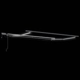 vidaXL Zonnetent met zonne-energie ledverlichting 4 x 3,5 m Lichtgrijs Polyester