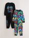 Next Jongens Set van 2 pyjama's met lange mouwen Zwart