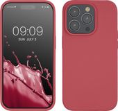 kwmobile telefoonhoesje geschikt voor Apple iPhone 14 Pro - Hoesje met siliconen coating - Smartphone case in donkerroze