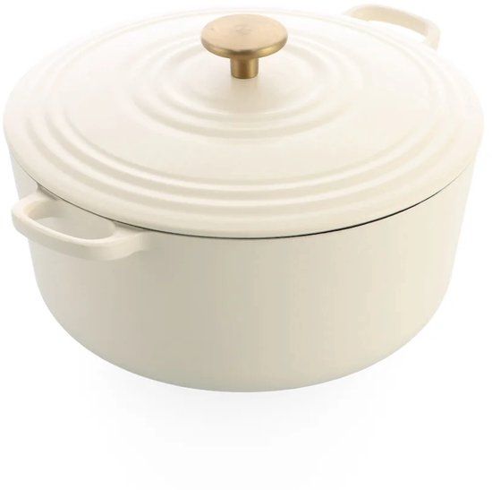 BK Bourgogne Braadpan 28cm/6.7L Cream White - Gietijzer - Inductie