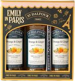St. Dalfour Confiture Cadeauset – Emily in Paris Editie – 100% fruit, zonder toegevoegde suiker, glutenvrij – 3x284g (Sinaasappel en Gember) met lepel