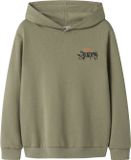 NAME IT Jongens Sweater NKMOZIAS LS NREG SWE WH BRU PB - Overland Trek - 122/128