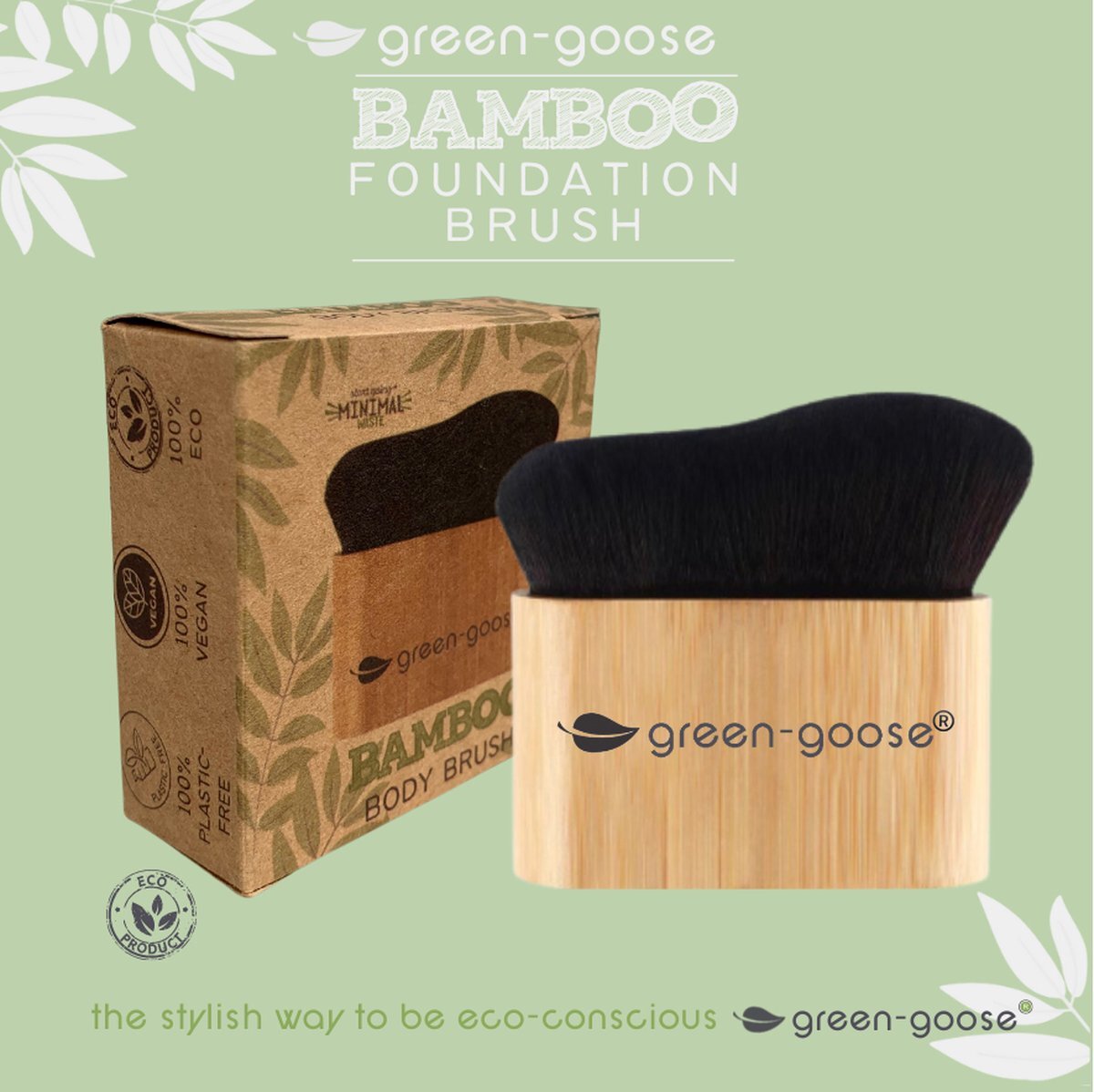 green-goose green-goose® Foundation Kwast | Make up Borstel | Powder Brush | Make-up Kwast | Concealer