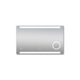 Talos LED badkamerspiegel King 100 x 60 cm - neutraal wit - cosmetische spiegel met vergroting - digitale klok
