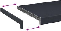 vidaXL Raamdorpel antraciet met houtnerf 80 x 30 x 4,5 cm PVC