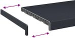 vidaXL Raamdorpel antraciet met houtnerf 80 x 30 x 4,5 cm PVC