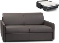 Vente-unique CALIFE Driezits express bedbank van kunstleer - Grijs