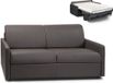 Vente-unique CALIFE Driezits express bedbank van kunstleer - Grijs