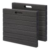 Relaxdays Kniekussens, Set van 2, Tuin, Werkplaats, Yoga, Schuim, Handgrepen, HBT 3 x 35 x 30 cm, Kniebescherming, Zwart