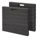 Relaxdays Kniekussens, Set van 2, Tuin, Werkplaats, Yoga, Schuim, Handgrepen, HBT 3 x 35 x 30 cm, Kniebescherming, Zwart