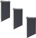Merkloos Set van 3 rolgordijnen L 125 x H 225 cm voor pergola antracietgrijs