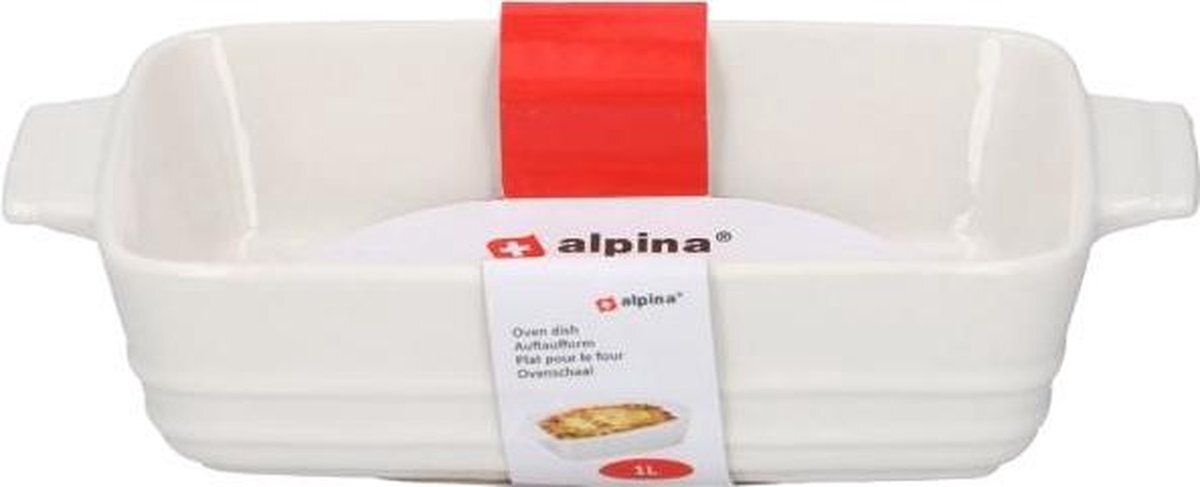 Alpina Kitchen & Home ovenschaal 1 liter keramiek wit