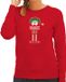 Bellatio Decorations foute kersttrui/sweater dames - Drank Elf - rood - Kerst elfje XXL