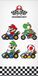 Mario serviette de plage Mariokart blanc 70 x 140 cm - Coton