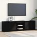 Maison Exclusive - Meuble TV, 2 pièces, noir, placage bois