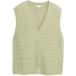 Tom Tailor - Trui met geribbelde textuur - Maat XS - pure sage melange