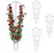 Relaxdays Planten klimrek - set van 4 - 100x40 cm - metaal - zwart