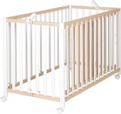 Roba Opvouwbaar Ledikant - 120 cm - Wit/Bruin