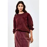 CKS sweater met borduursels - donkerrood
