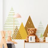 Ambiance Sticker Kinderstickers van Scandinavische bergen, ontwerp van Louka, 100 x 170 cm