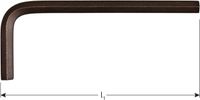 Rotec Inbussleutel kort metrisch 17,0x160mm (zwart) - 8780170