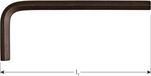 Rotec Inbussleutel kort metrisch 17,0x160mm (zwart) - 8780170