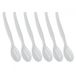 Metaltex eierlepels 6 stuks 12,5 x 2,5 cm wit