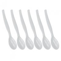 Metaltex eierlepels 6 stuks 12,5 x 2,5 cm wit