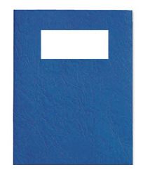 GBC LeatherGrain Bindomslagen A4 Blauw 250 grams met Venster (50 stuks)