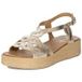 Maciejka Sandales femme dorées en cuir naturel avec compensé de 4 cm modèle 0559325001