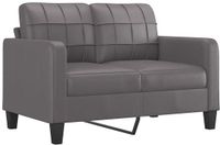 vidaXL Tweezitsbank - 120 cm - Kunstleer - Grijs