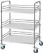 VEVOR Roestvrijstalen Trolley, 3-Laags Rolwagen voor Laboratorium en Keuken Met Vergrendelbare Wielen, Serveerwagen voor Medische Faciliteiten, Mobiel Serveerblad voor Ziekenhuizen, Restaurants en Keukens