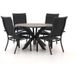 Bellagio tuinmeubelen Bellagio Lugo/Fidenza ø 126cm dining tuinset 5-delig stapelbaar