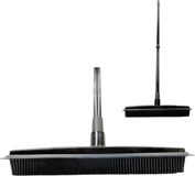 Synx Tools Rubberen Bezem met steel Zwart - Kappersbezem - 30cm
