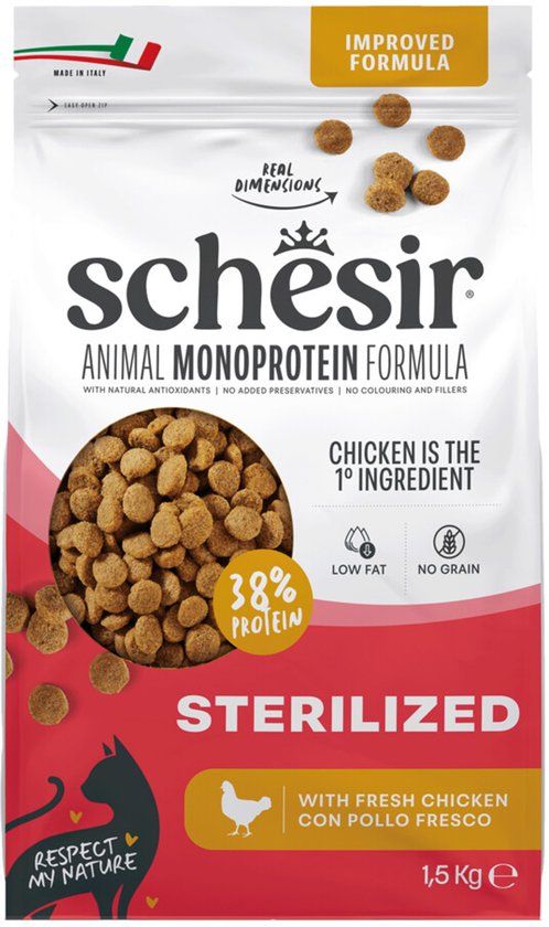 Schesir Monoproteïne Promo Kattenvoer Droog Sterilized Kip - 1,5 kg