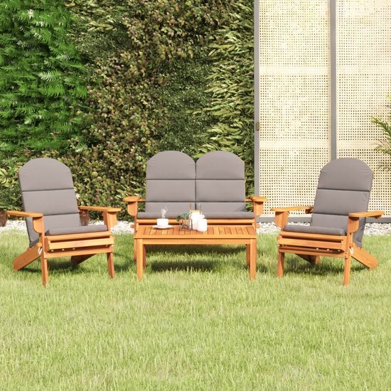 The Living Store Houten Loungeset Adirondack - 75x84x90 cm - Massief Acaciahout