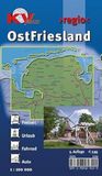 Ostfriesland KVplan Ostfriesland >regio< (ganze Region ostfriesische Halbinsel), Radkarte/Freizeitkarte, 1:100.000 / 1:25.000