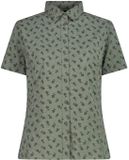 CMP Chemisier à fleurs élastique pour femme à manches courtes, col classique, Coton, motif floral, couleur avocat lait, taille XXL