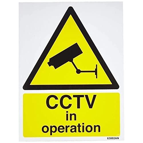 VSafety Warning CCTV In Operation Sign - 150mm x 200mm - Self Adhesive Vinyl